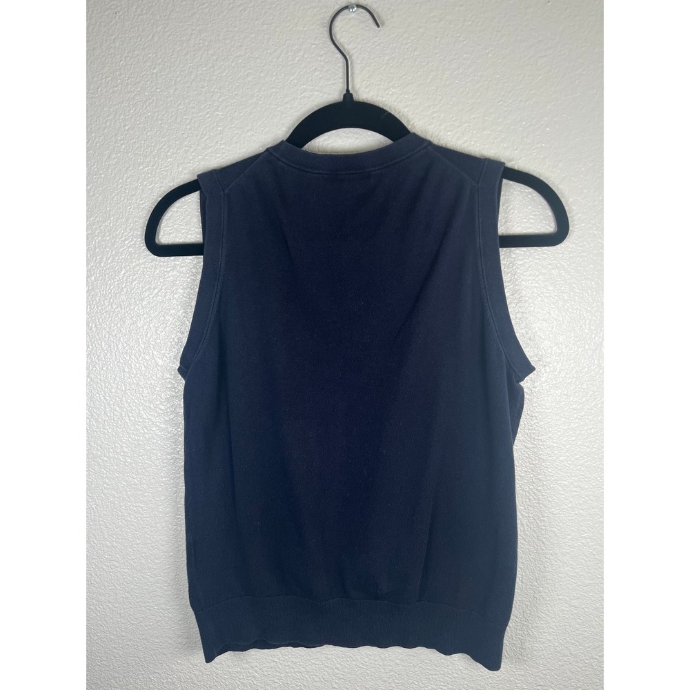 J.Crew Cotton Jackie Shell Sleeveless Sweater Knit Top Navy Blue Medium - Picture 7 of 7